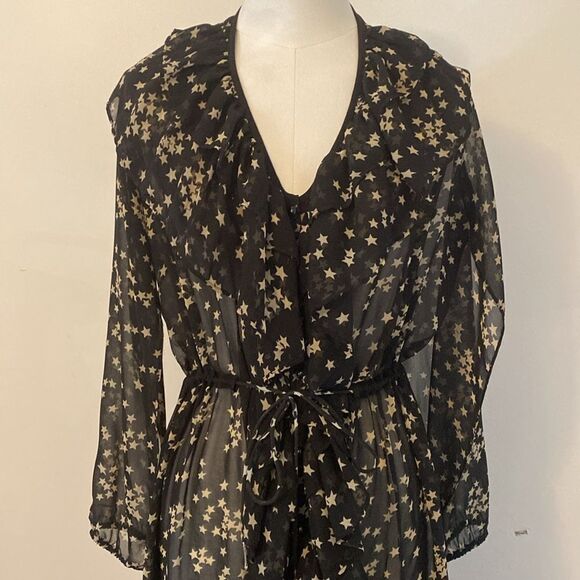 Sorella Couture Black Starprint Swim Cover One Size - Picture 3 of 13